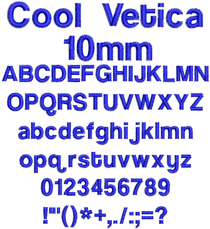 Cool Vetica 10mm Font 1