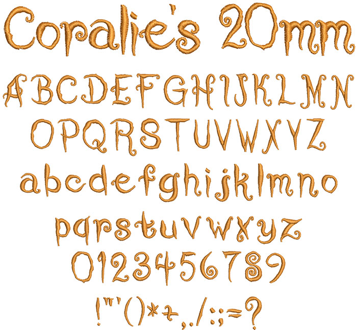Coralie's Cat 20mm Font 1