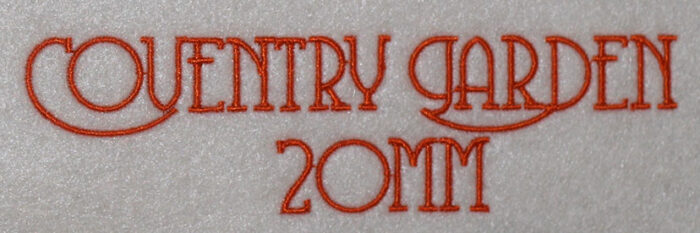 Coventry Garden 20mm Font 3