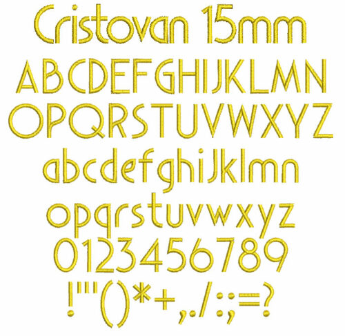 Cristovan 15mm Font 1