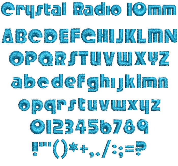 Crystal Radio 10mm Font 1