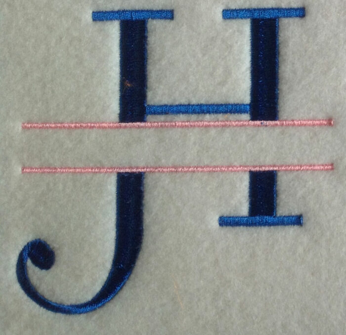 Curl Split Monogram 100mm Font 3