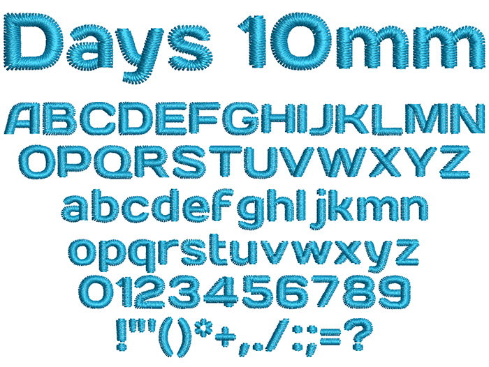 Days 10mm Font 1
