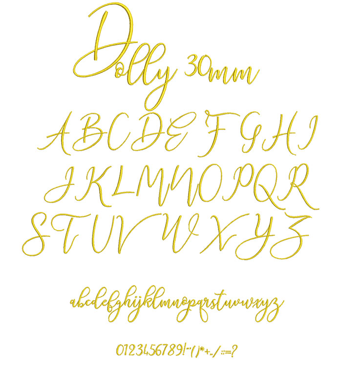 Dolly 30mm Font 1