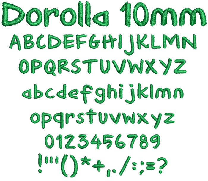 Dorolla 10mm Font 1