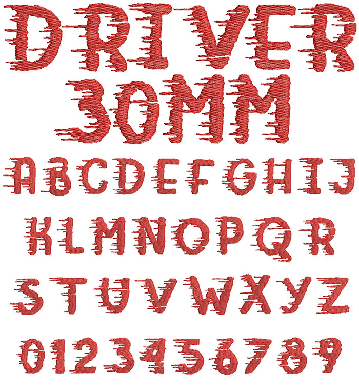 Driver 30mm Font 1