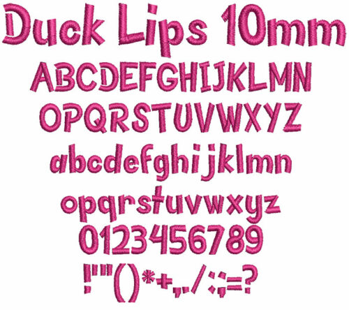 Duck Lips 10mm Font 1