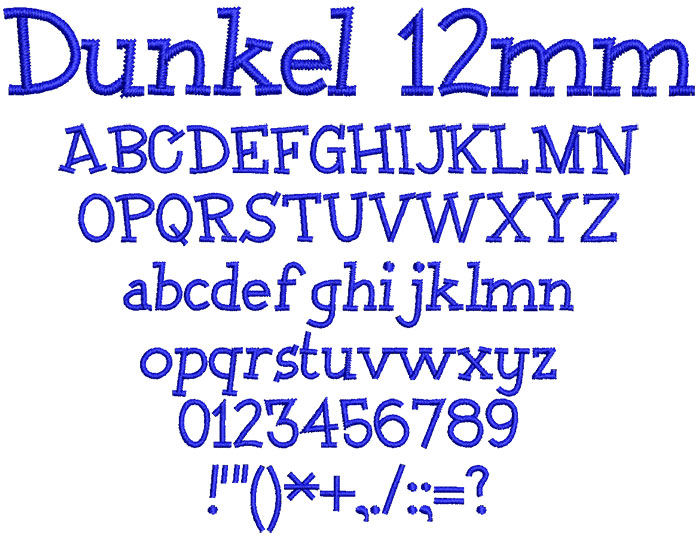 Dunkel 12mm Font 1
