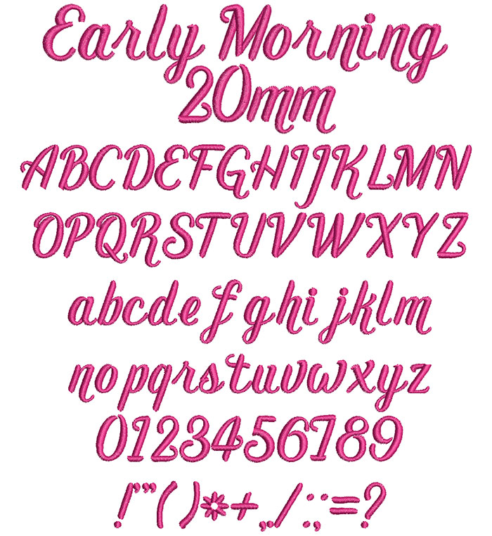 Early Morning 20mm Font 1