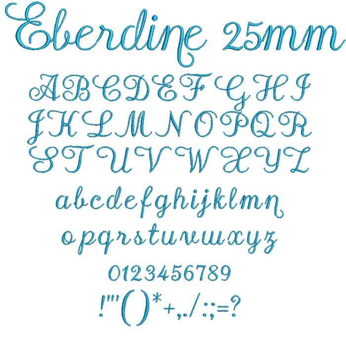 Eberdine 25mm Font 1