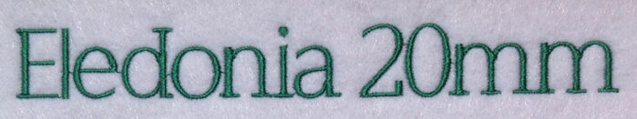 Eledonia 20mm Font 3