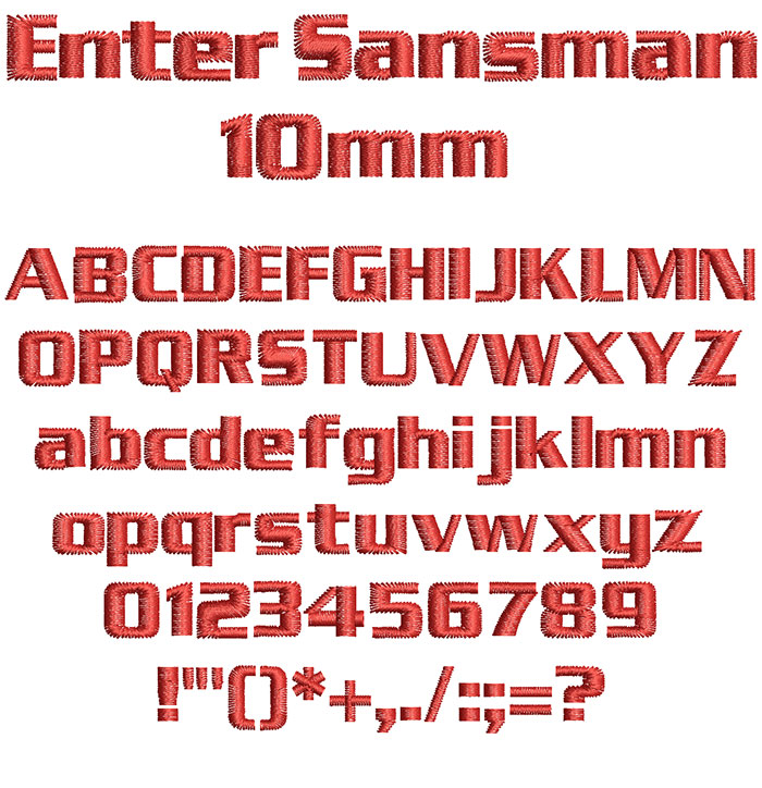 Enter Sansman 10mm Font 1