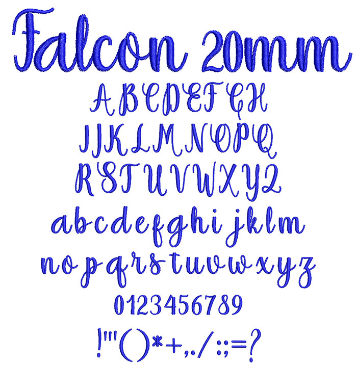 Falcon 20mm Font 1