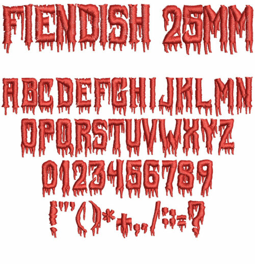 Fiendish 25mm Font 1