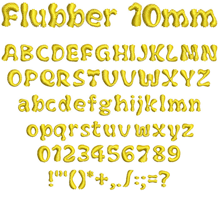 Flubber 10mm Font 1