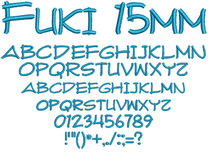 Fuki 15mm Font 1