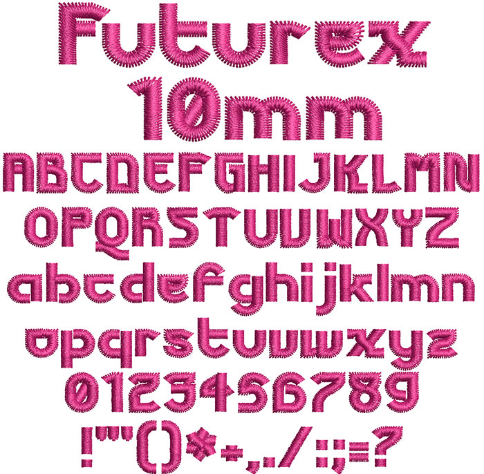 Futurex 10mm Font 1