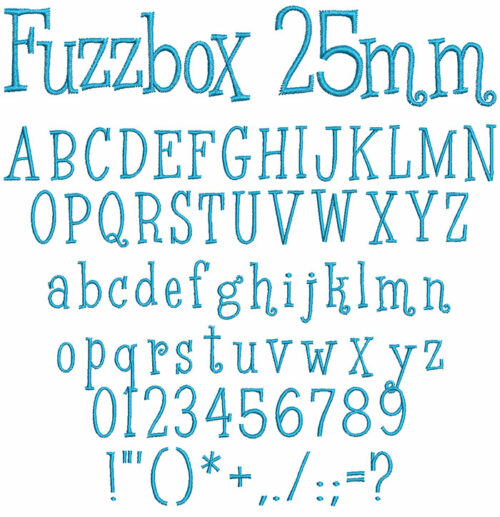 Fuzzbox 25mm Font 1