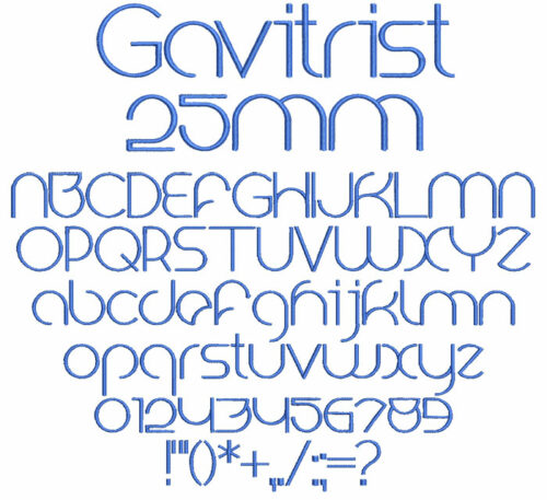 Gavistrist 25mm Font 1