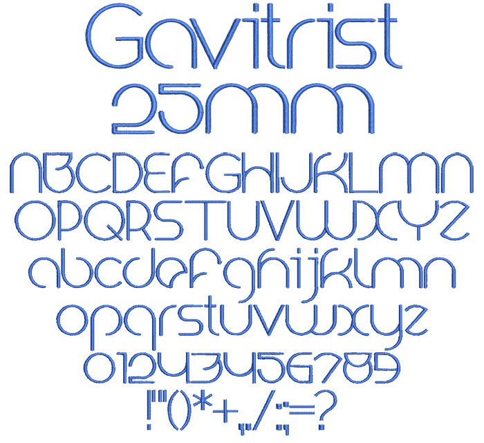 Gavistrist 25mm Font 1
