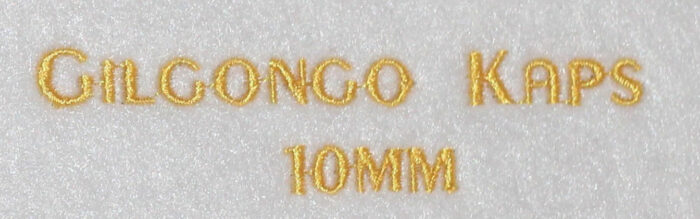 Gilgongo Kaps 10mm Font 3