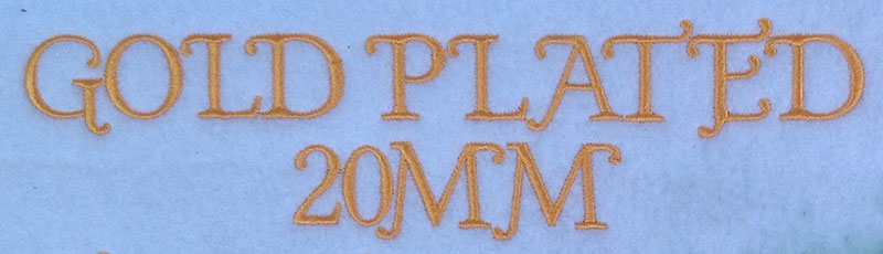 Gold Plated 20mm Font 3