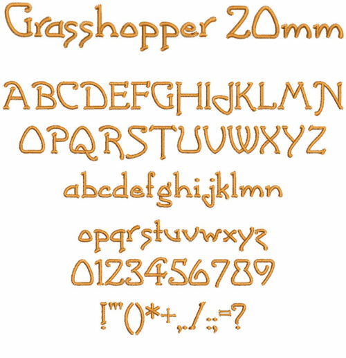 Grasshopper 20mm Font 1