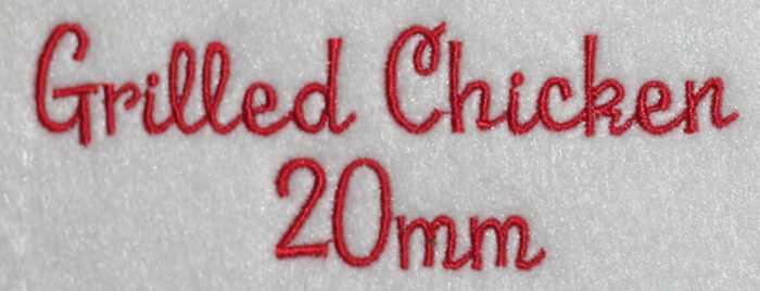 Grilled Chicken 20mm Font 4