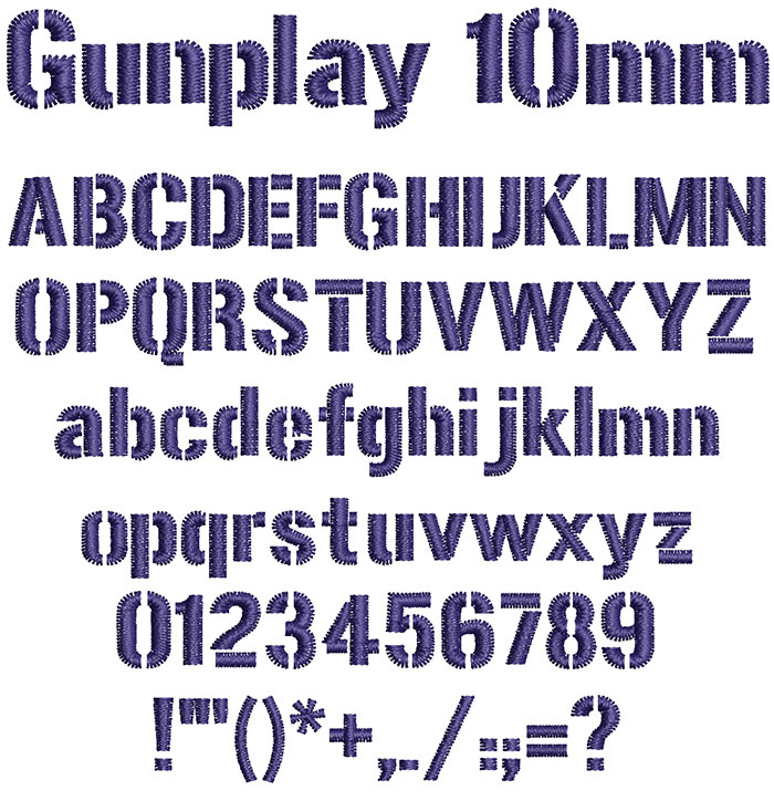 Gunplay 10mm Font 1