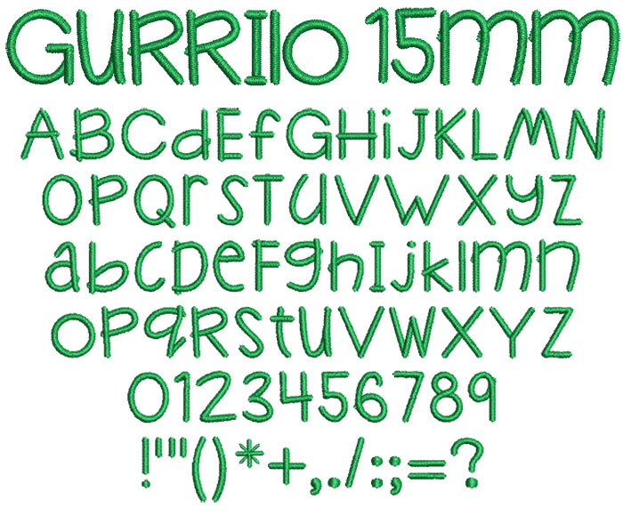 Gurrilo 15mm Font 1