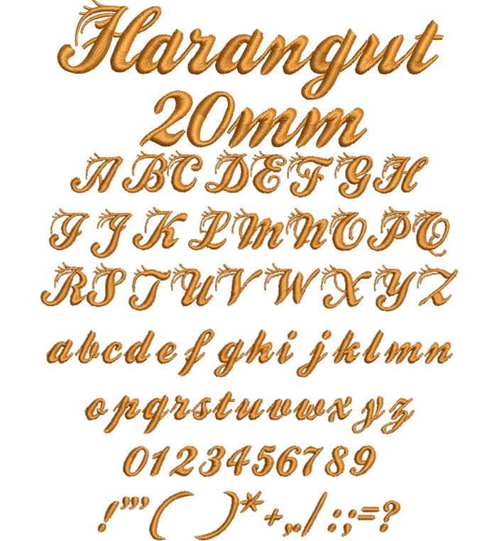 Harangut 20mm Font 1