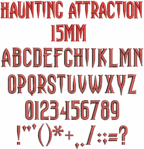Haunting Attraction 15mm Font 1