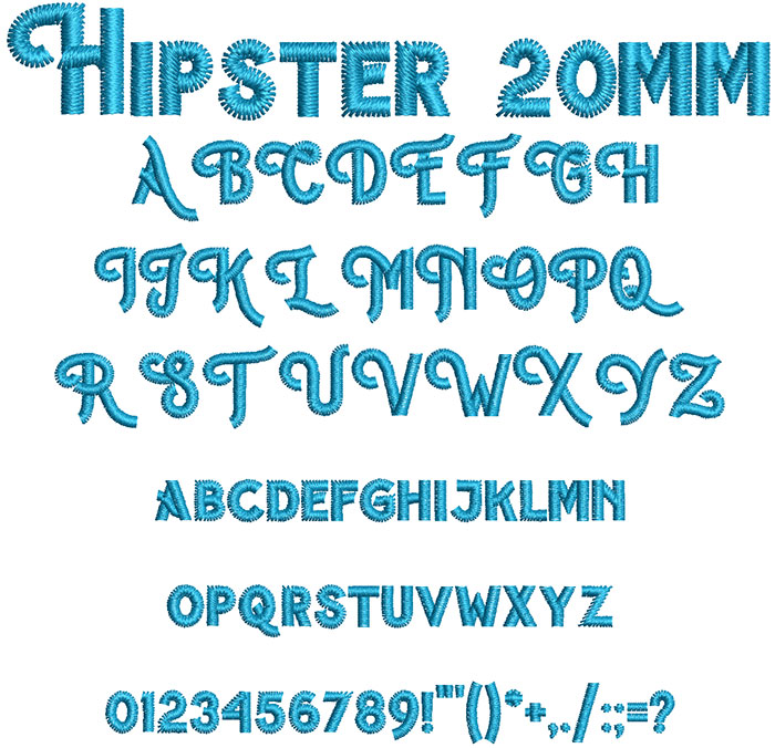 Hipster 20mm Font 1