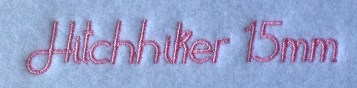 Hitchhiker 15mm Font 3