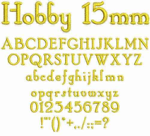 Hobby 15mm Font 1