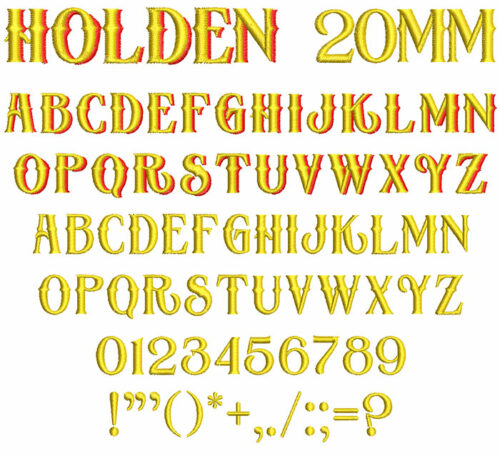 Holden 20mm 2 Color Font 1