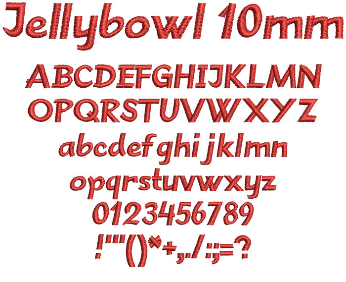 Jellybowl 10mm Font 1