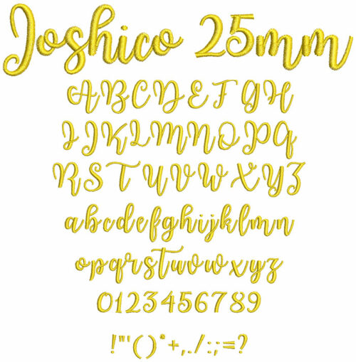 Joshico 25mm Font 1