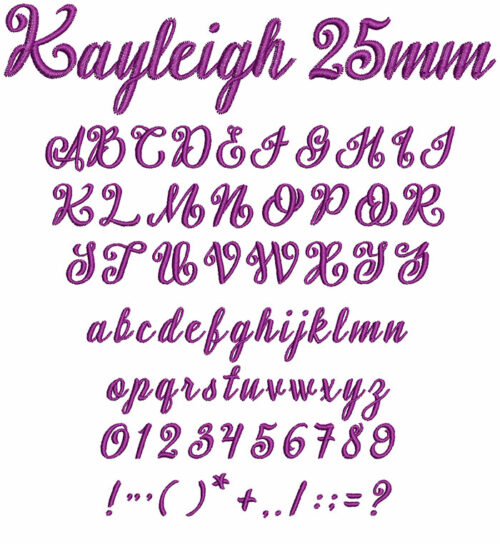 Kayleigh 25mm Font 1