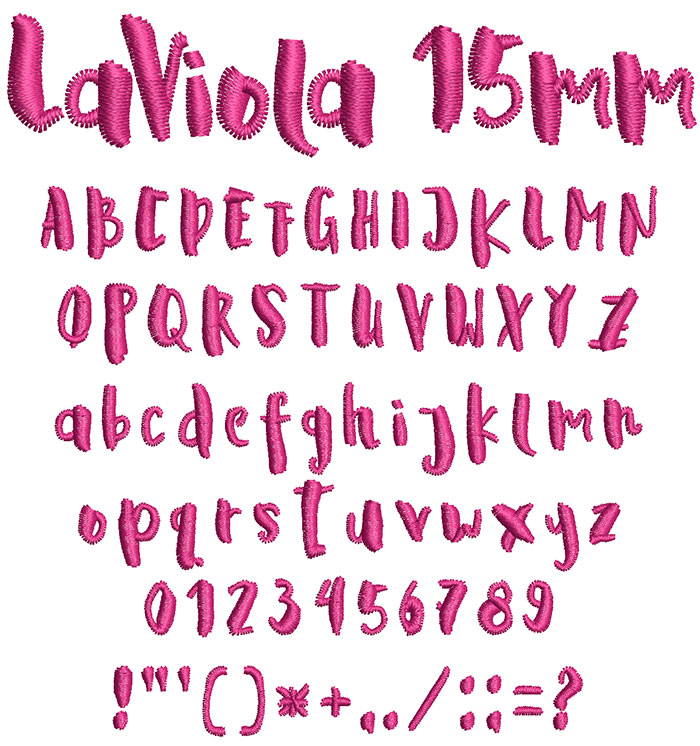 LaViola 15mm Font 1