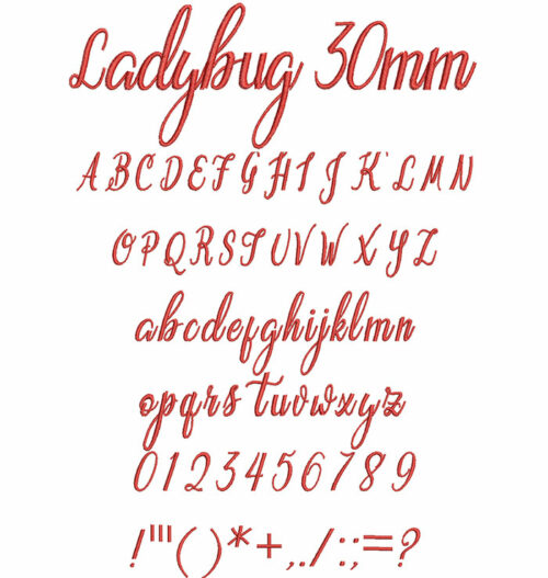 Ladybug 30mm Font 1