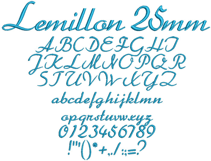 Lemillon 25mm Font 1