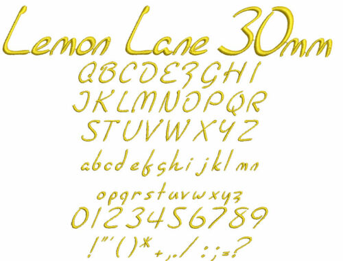 Lemon Lane 30mm Font 1