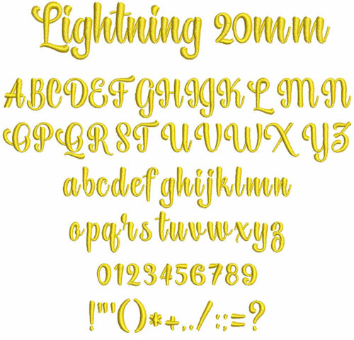 Lightning 20mm Font 1