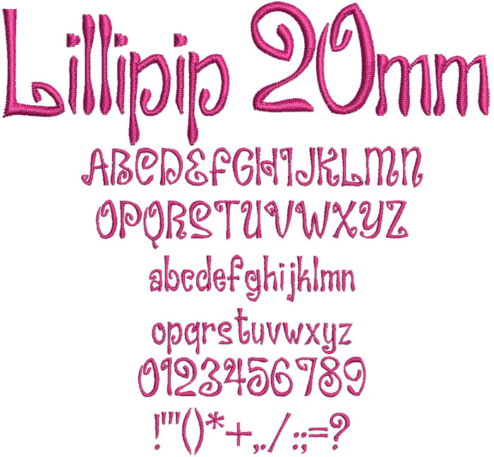 Lillipip 20mm Font 1