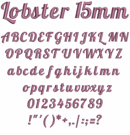 Lobster 15mm Font 1