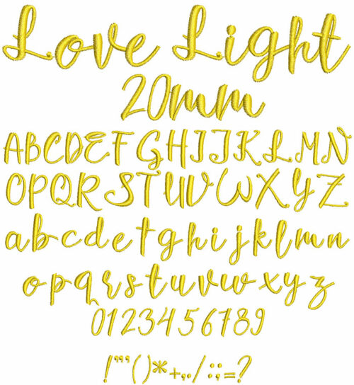 Love Light 20mm Font 1