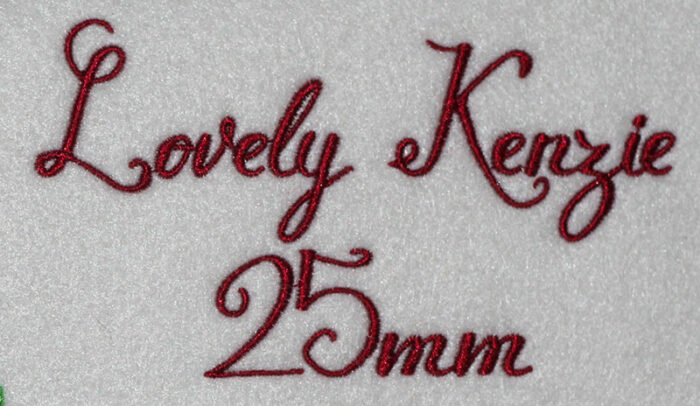 Lovely Kenzie 25mm Font 3