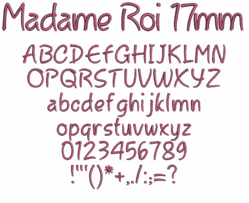 Madame Roi 17mm Font 1