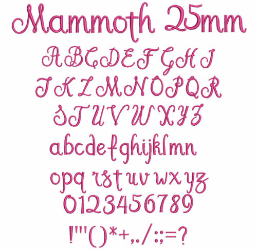 Mammoth 25mm Font 1